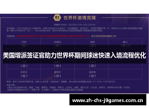 美国增派签证官助力世界杯期间球迷快速入境流程优化 美国增派签证官助力世界杯期间球迷快速入境流程优化